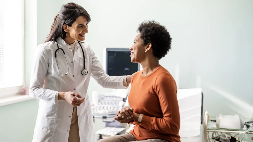 Doctor and patient at a doctor's office